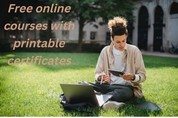 free online courses with printable certificates