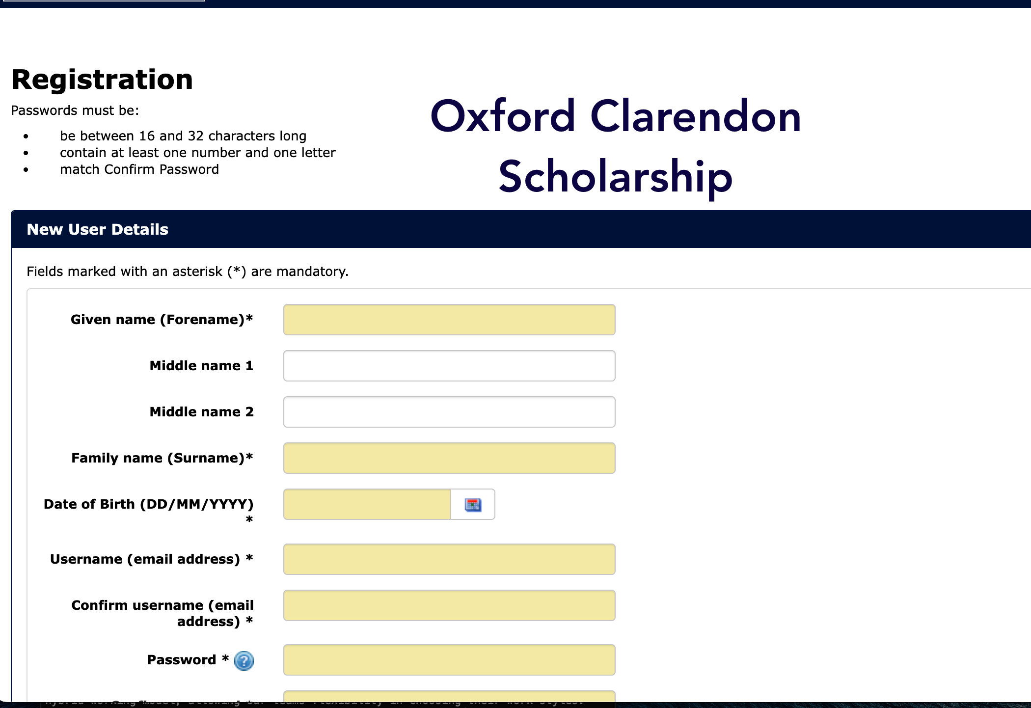 Oxford Clarendon Scholarship